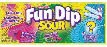 Fun Dip Sour Candy Three Flavor Pack,